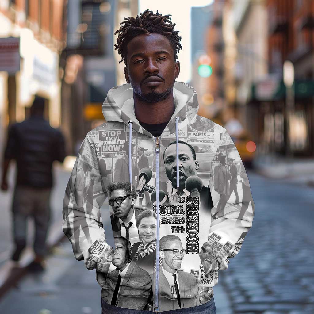 African-American History Month Zip Hoodie Civil Rights Leaders