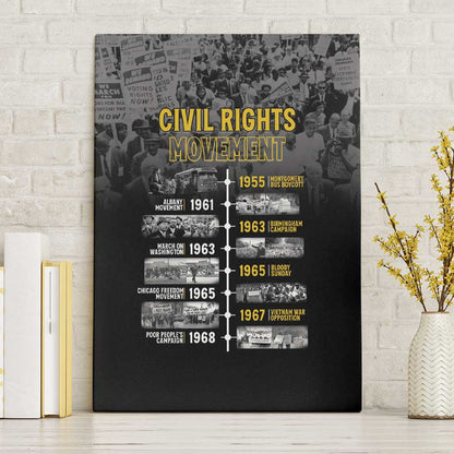 African-American History Month Canvas Wall Art Civil Rights Movement