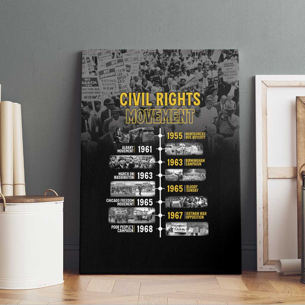 African-American History Month Canvas Wall Art Civil Rights Movement