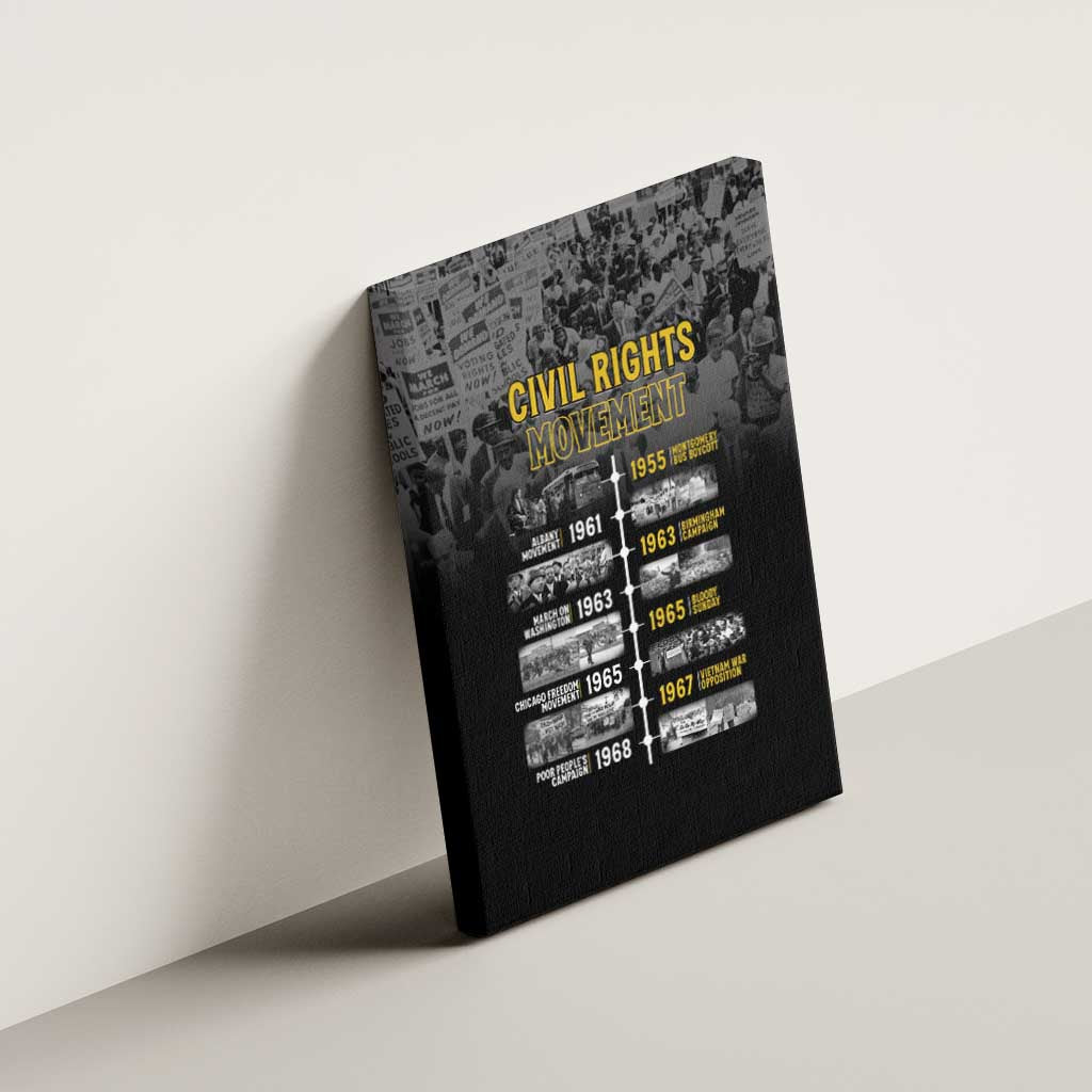 African-American History Month Canvas Wall Art Civil Rights Movement
