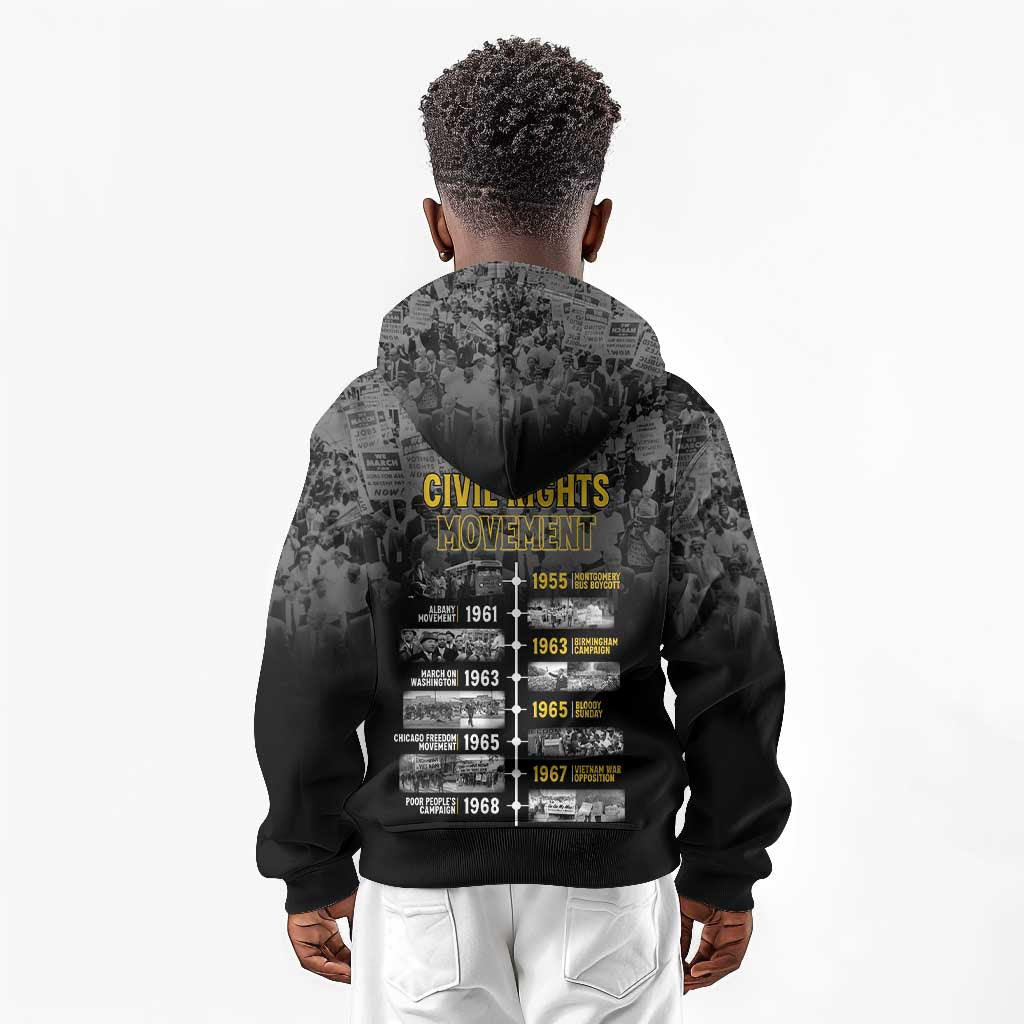 African-American History Month Kid Hoodie Civil Rights Movement