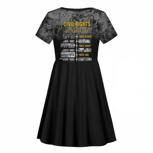 African-American History Month Kid Short Sleeve Dress Civil Rights Movement
