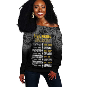 African-American History Month Off Shoulder Sweater Civil Rights Movement