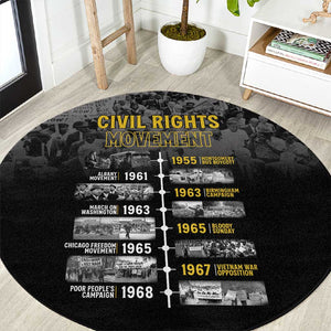 African-American History Month Round Carpet Civil Rights Movement