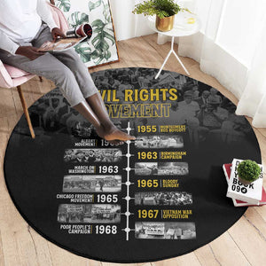 African-American History Month Round Carpet Civil Rights Movement