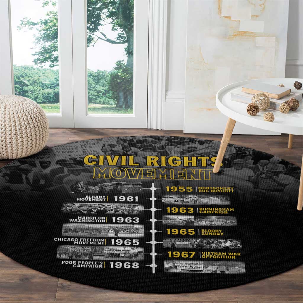 African-American History Month Round Carpet Civil Rights Movement