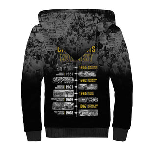 African-American History Month Sherpa Hoodie Civil Rights Movement