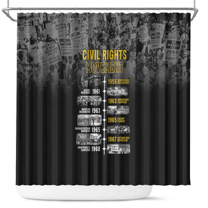 African-American History Month Shower Curtain Civil Rights Movement