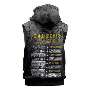 African-American History Month Sleeveless Hoodie Civil Rights Movement - African Pride