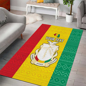 Personalised Afro Guinea Area Rug Coat Of Arms Flag Style