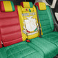 Personalised Afro Guinea Back Car Seat Cover Coat Of Arms Flag Style