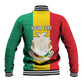 Personalised Afro Guinea Baseball Jacket Coat Of Arms Flag Style