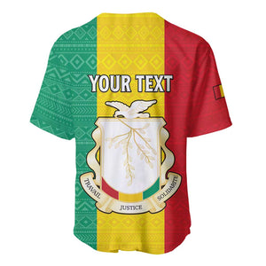 Personalised Afro Guinea Baseball Jersey Coat Of Arms Flag Style