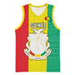 Personalised Afro Guinea Basketball Jersey Coat Of Arms Flag Style LT15