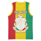Personalised Afro Guinea Basketball Jersey Coat Of Arms Flag Style - African Pride