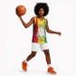 Personalised Afro Guinea Basketball Jersey Coat Of Arms Flag Style - African Pride