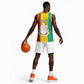Personalised Afro Guinea Basketball Jersey Coat Of Arms Flag Style - African Pride