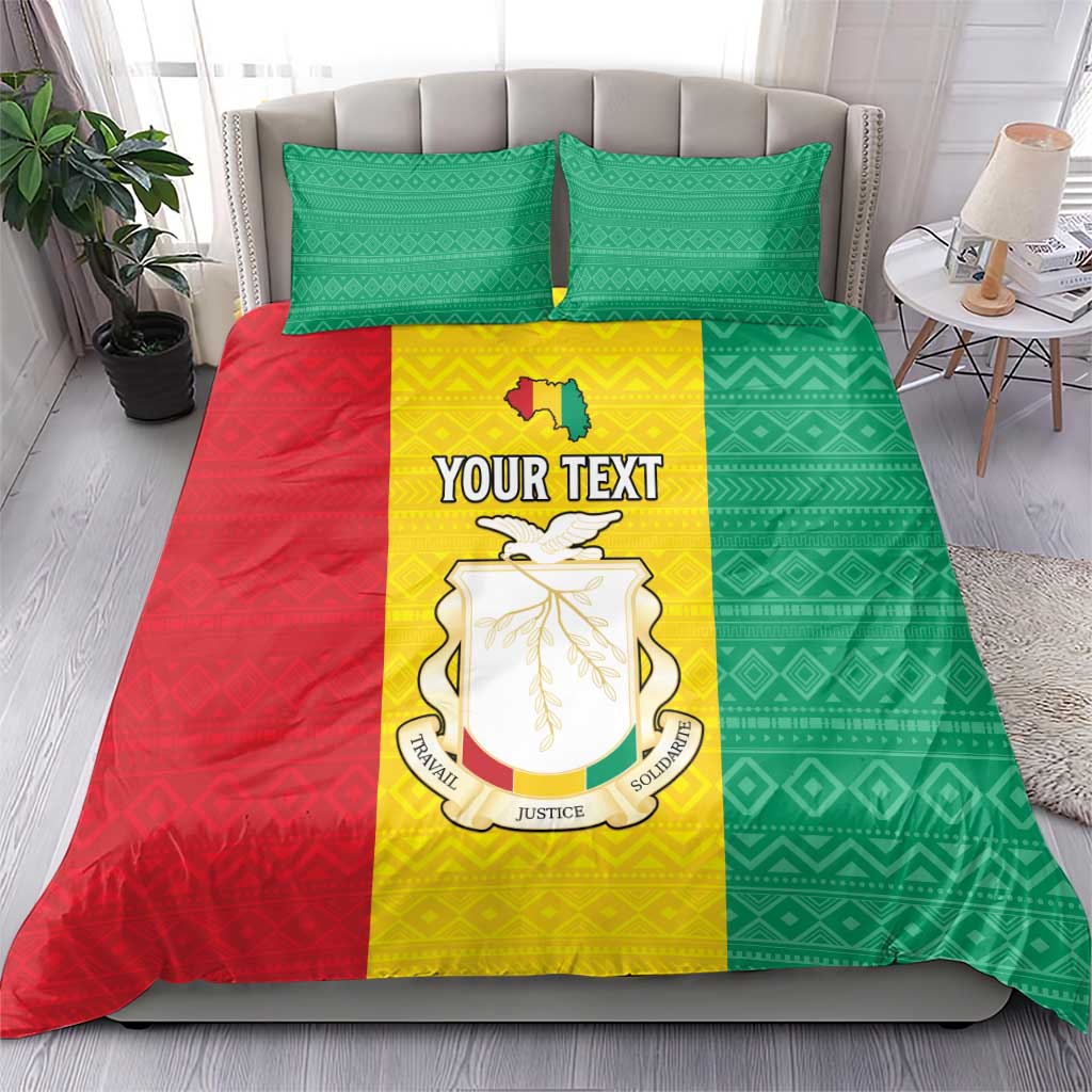 Personalised Afro Guinea Bedding Set Coat Of Arms Flag Style