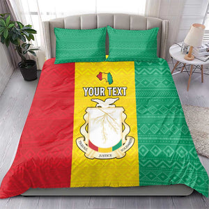 Personalised Afro Guinea Bedding Set Coat Of Arms Flag Style