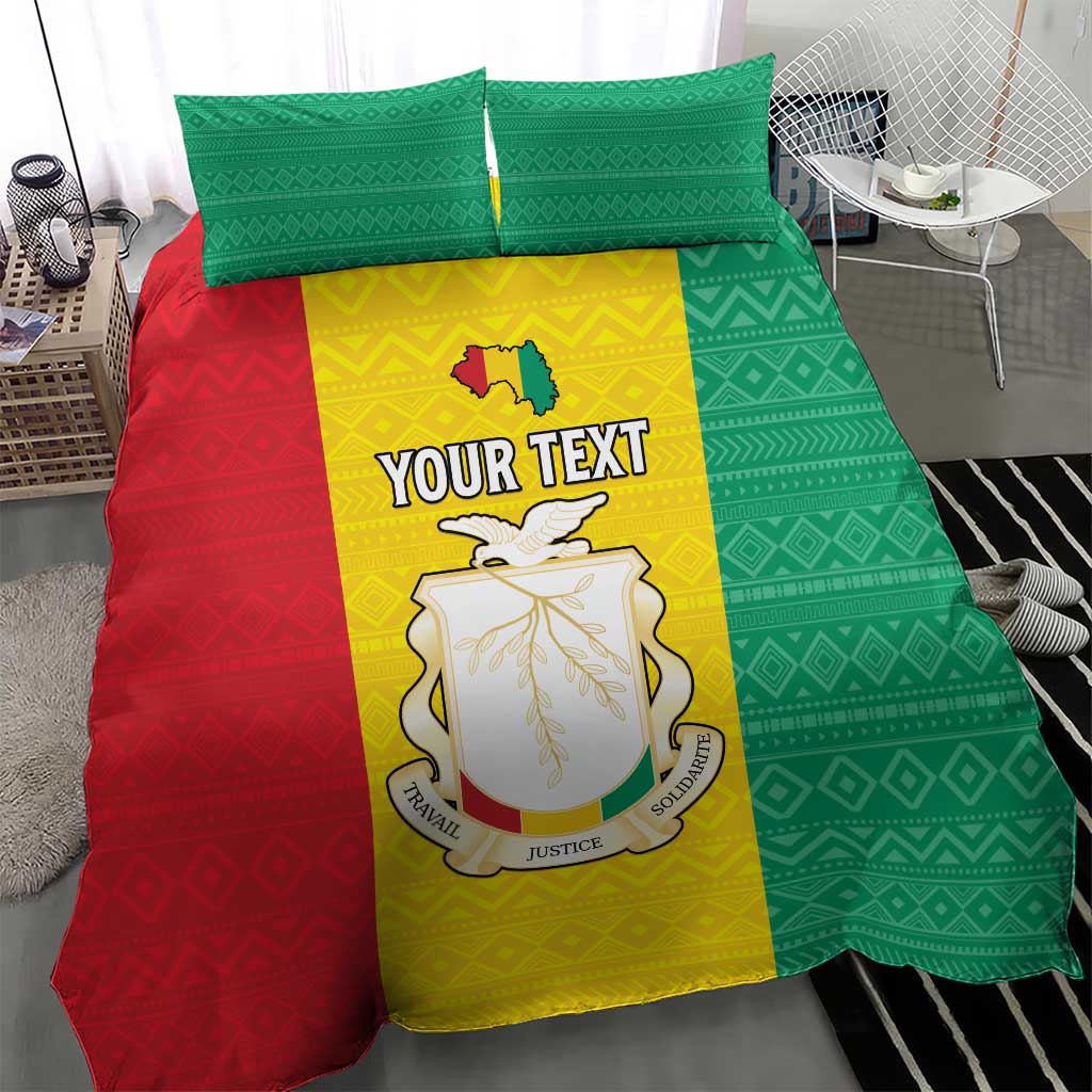 Personalised Afro Guinea Bedding Set Coat Of Arms Flag Style