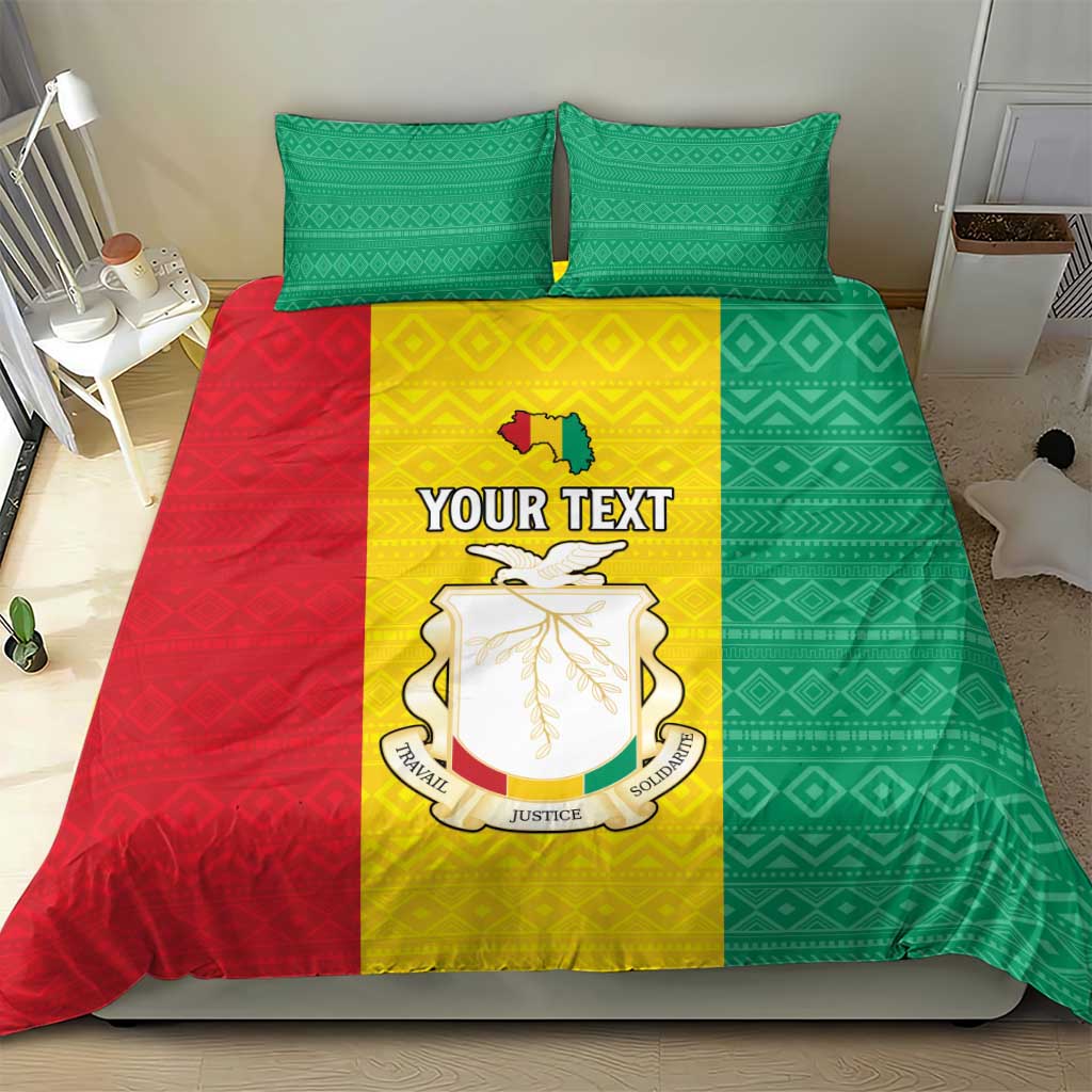 Personalised Afro Guinea Bedding Set Coat Of Arms Flag Style