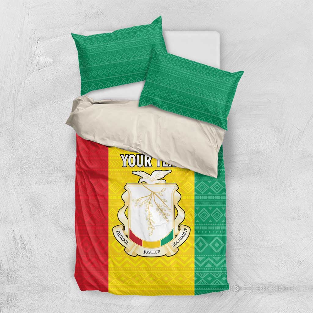 Personalised Afro Guinea Bedding Set Coat Of Arms Flag Style