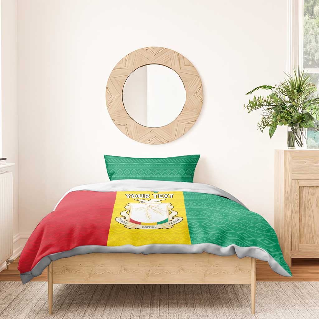 Personalised Afro Guinea Bedding Set Coat Of Arms Flag Style