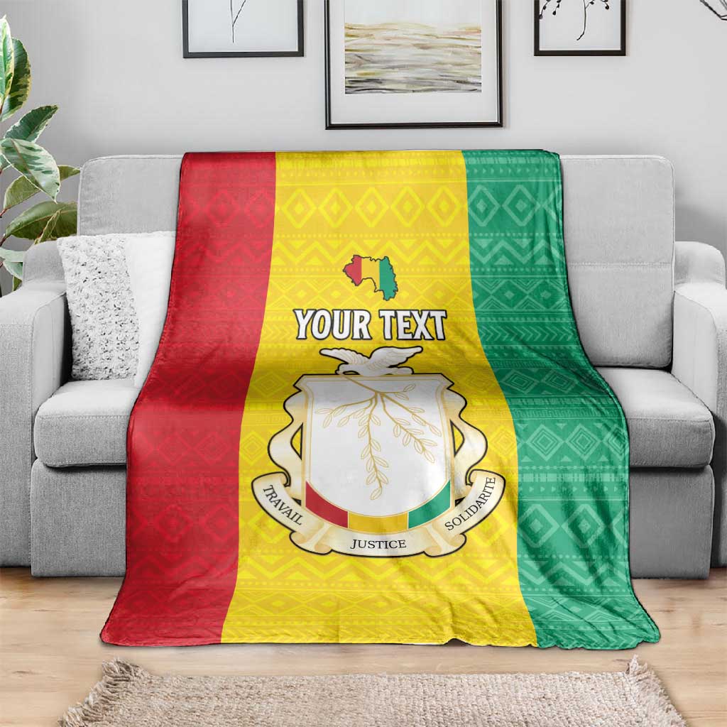 Personalised Afro Guinea Blanket Coat Of Arms Flag Style