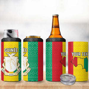 Personalised Afro Guinea 4 in 1 Can Cooler Tumbler Coat Of Arms Flag Style