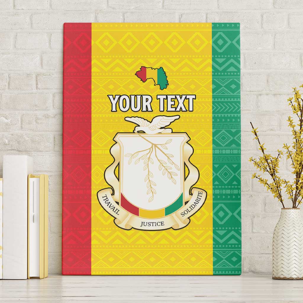 Personalised Afro Guinea Canvas Wall Art Coat Of Arms Flag Style