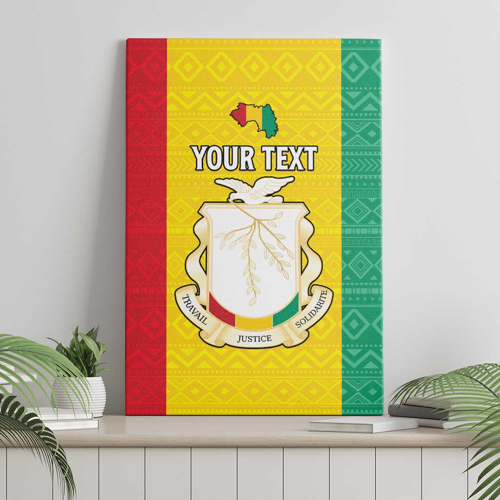 Personalised Afro Guinea Canvas Wall Art Coat Of Arms Flag Style