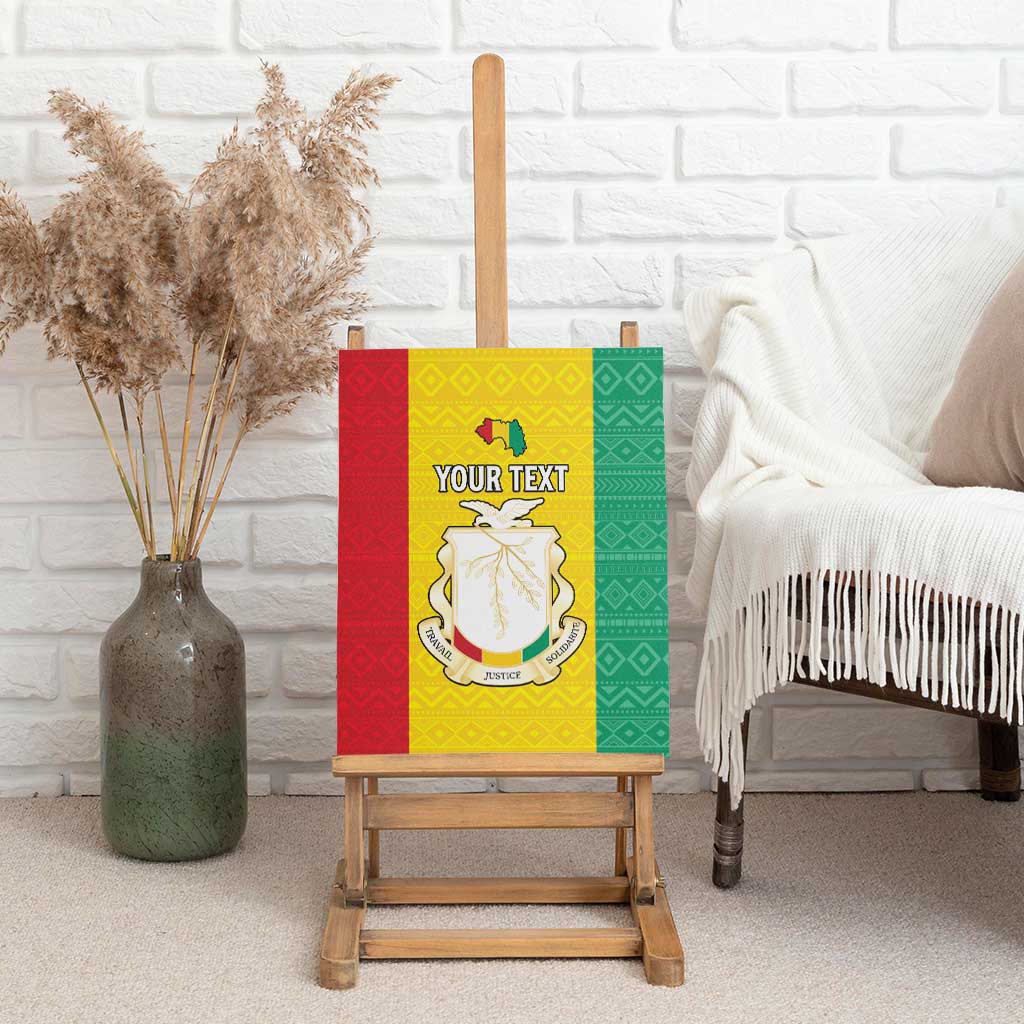 Personalised Afro Guinea Canvas Wall Art Coat Of Arms Flag Style