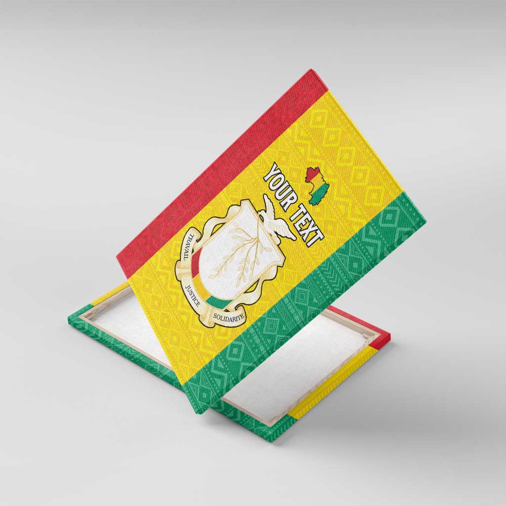 Personalised Afro Guinea Canvas Wall Art Coat Of Arms Flag Style