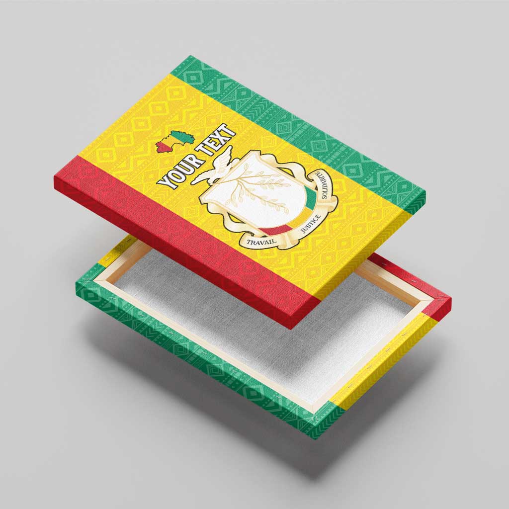 Personalised Afro Guinea Canvas Wall Art Coat Of Arms Flag Style