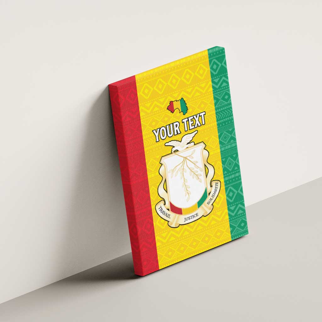 Personalised Afro Guinea Canvas Wall Art Coat Of Arms Flag Style