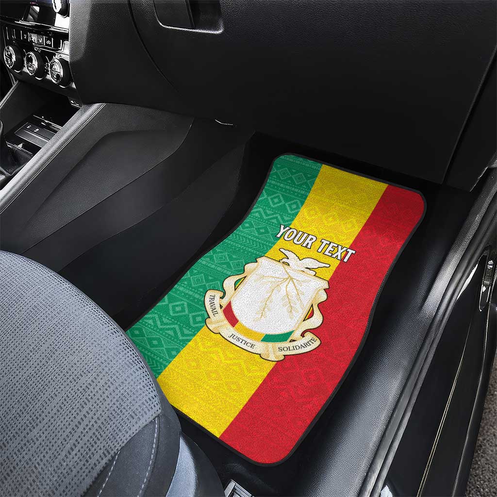 Personalised Afro Guinea Car Mats Coat Of Arms Flag Style