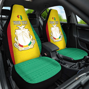 Personalised Afro Guinea Car Seat Cover Coat Of Arms Flag Style