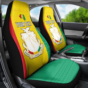 Personalised Afro Guinea Car Seat Cover Coat Of Arms Flag Style