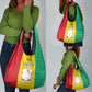 Personalised Afro Guinea Grocery Bag Coat Of Arms Flag Style