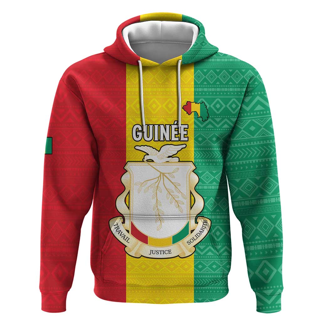 Personalised Afro Guinea Hoodie Coat Of Arms Flag Style