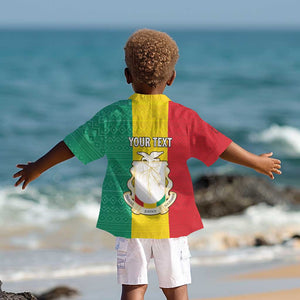 Personalised Afro Guinea Kid Hawaiian Shirt Coat Of Arms Flag Style