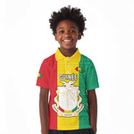 Personalised Afro Guinea Kid Polo Shirt Coat Of Arms Flag Style