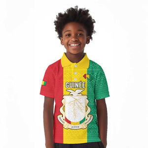 Personalised Afro Guinea Kid Polo Shirt Coat Of Arms Flag Style