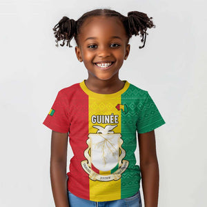 Personalised Afro Guinea Kid T shirt Coat Of Arms Flag Style