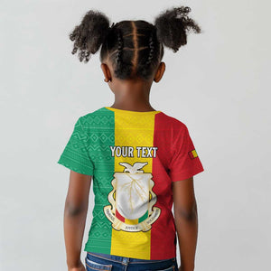 Personalised Afro Guinea Kid T shirt Coat Of Arms Flag Style