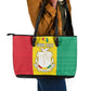 Personalised Afro Guinea Leather Tote Bag Coat Of Arms Flag Style