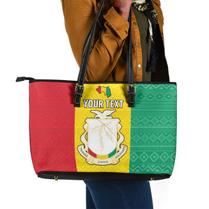 Personalised Afro Guinea Leather Tote Bag Coat Of Arms Flag Style