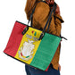 Personalised Afro Guinea Leather Tote Bag Coat Of Arms Flag Style