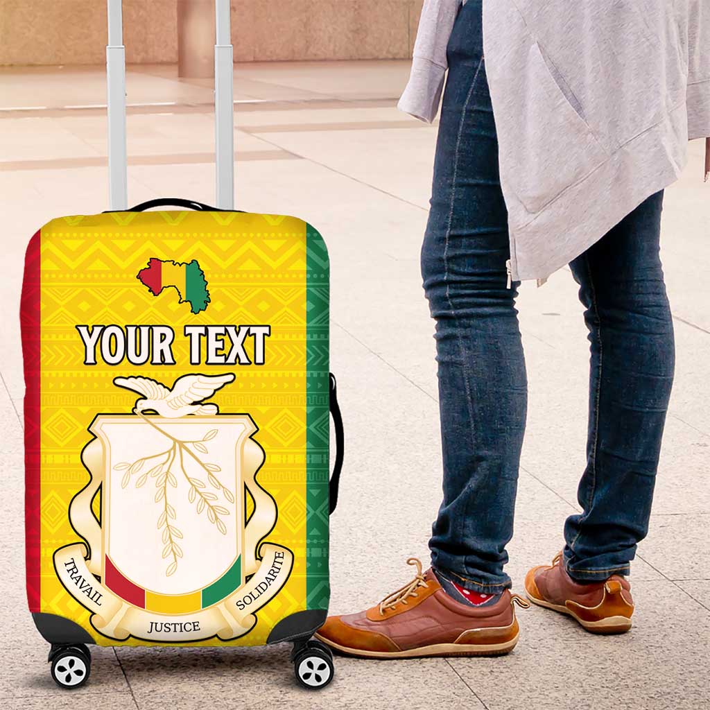 Personalised Afro Guinea Luggage Cover Coat Of Arms Flag Style