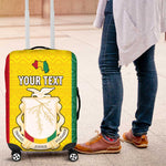 Personalised Afro Guinea Luggage Cover Coat Of Arms Flag Style